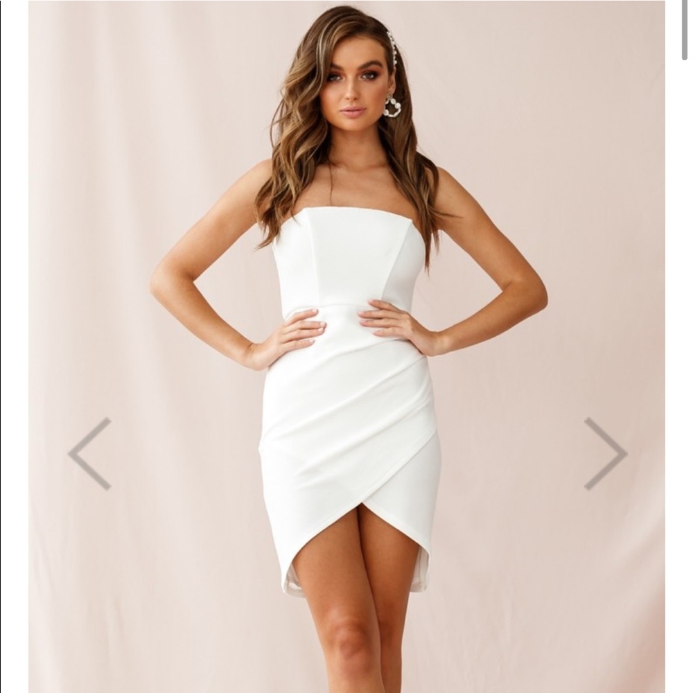 Selfie Leslie white mini dress
